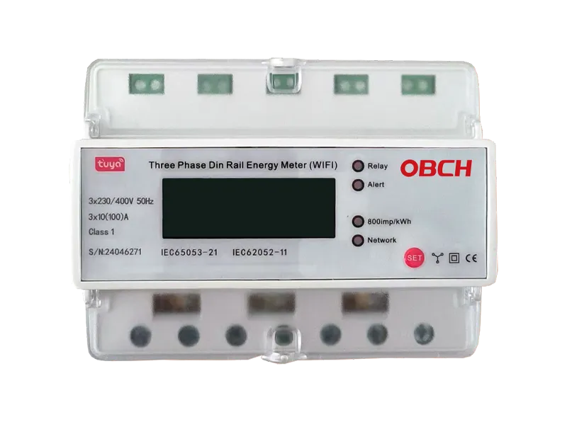 DIN Rail three Phase 7P Tuya smart WIFI Energy meter 100A
