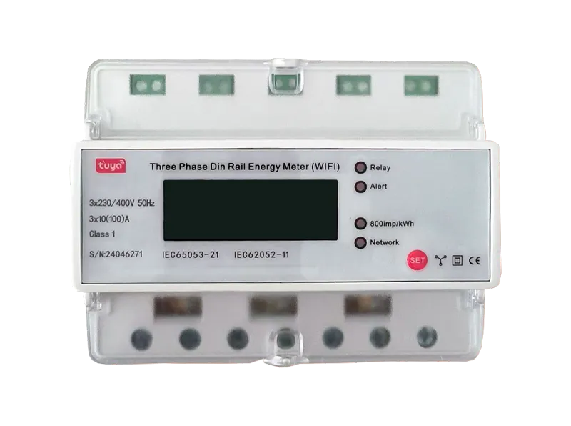 DIN Rail three Phase 7P Tuya smart WIFI Energy meter 100A