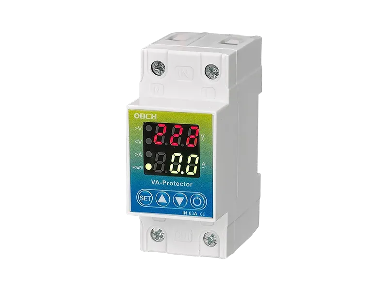 OBS7-4 Dual Display Blue and Green Signage OBCH Digital voltage/current protectorA state-of-the-art electrical safety device, the Household Over-Voltage and Under-Voltage Protector is built to automatically turn off power when it detects voltage that falls outside the normal range.