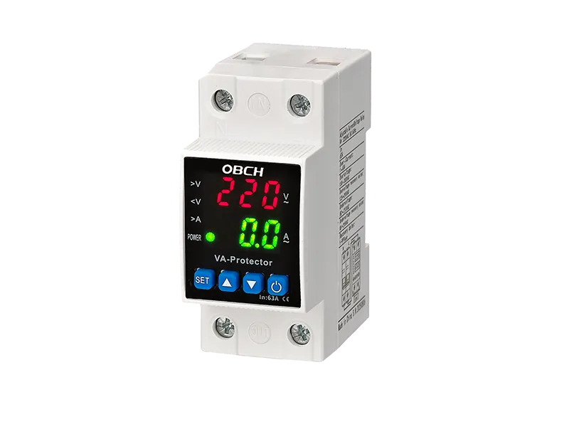 OBS7-5 two display white OBCH in the middle Best selling  Digital voltage/current protector 1P+N