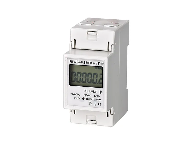 DIN Rail 2P single phase watt hour meter 80A