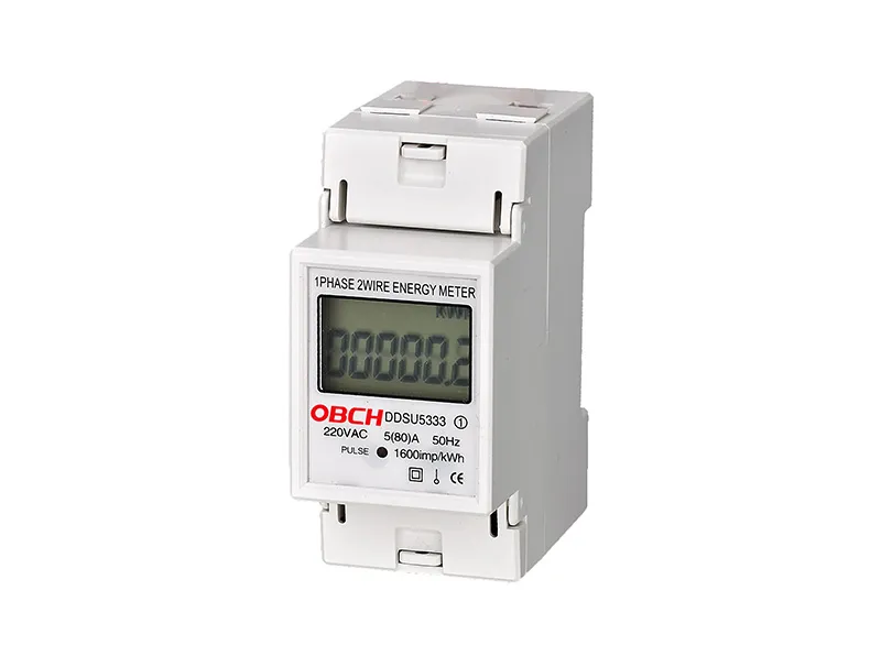 /DIN Rail 2P single phase watt hour meter 80A