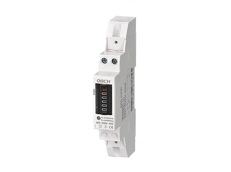 DIN Rail Single Phase 1P Energy  Counter electricity meter 32A