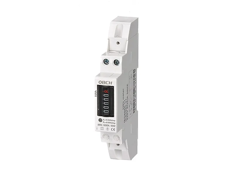 DIN Rail Single Phase 1P LCD display Energy meter 32A