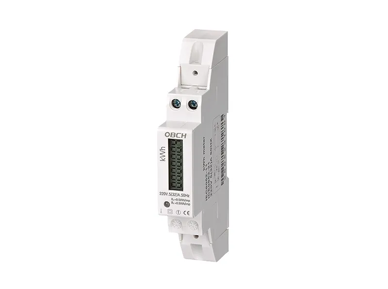 DIN Rail Single Phase 1P LCD display Energy meter 32A