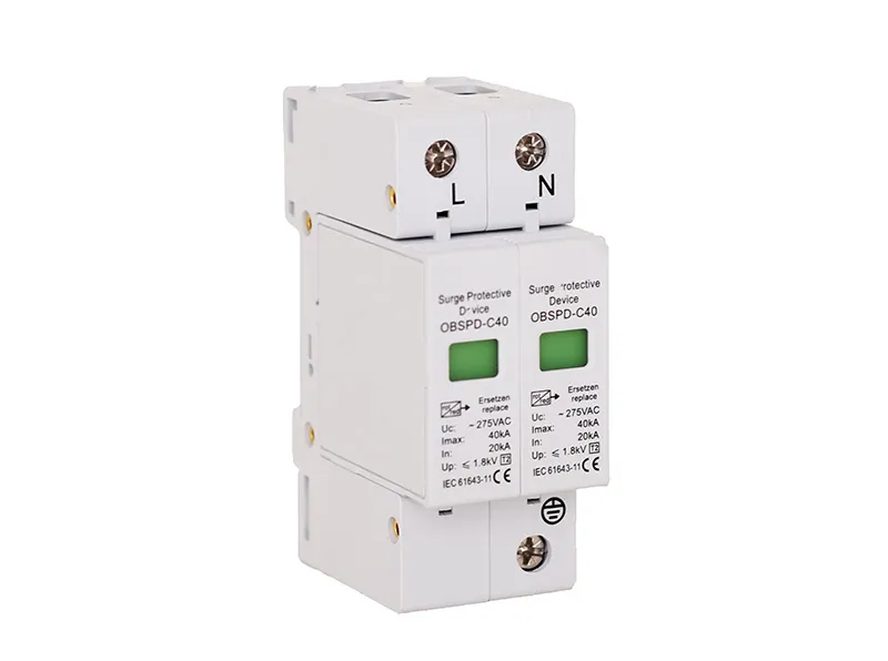 T2 class 8/20μs AC 2P surge protector 275/385/420/ V AC