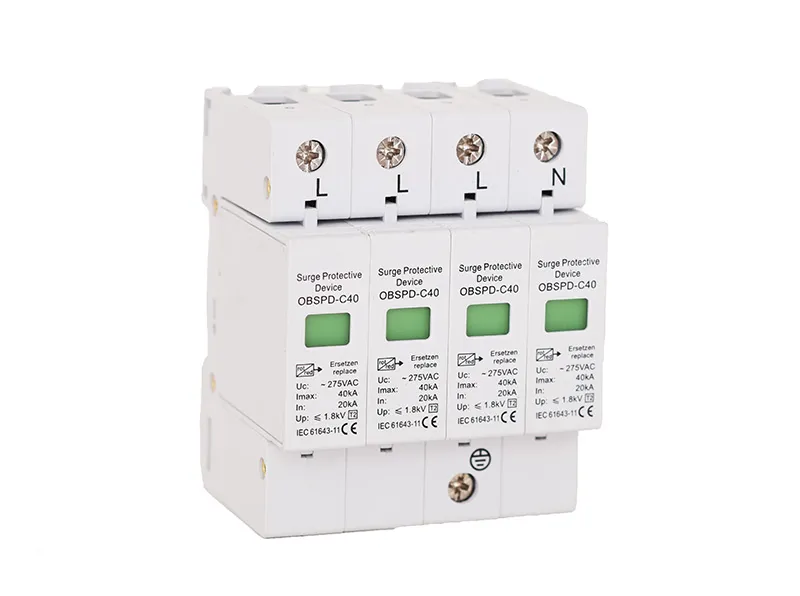 T2 class  8/20μs AC 3P surge protector 275/385/420/ V AC  40kA SPD