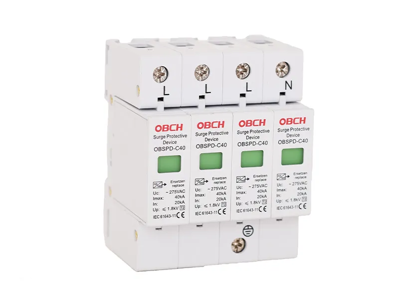 /T2 class  8/20μs AC 3P surge protector 275/385/420/ V AC  40kA SPD