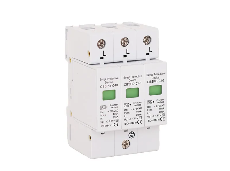T2 class  8/20μs AC 3P surge protector 275/385/420/ V AC  SPD