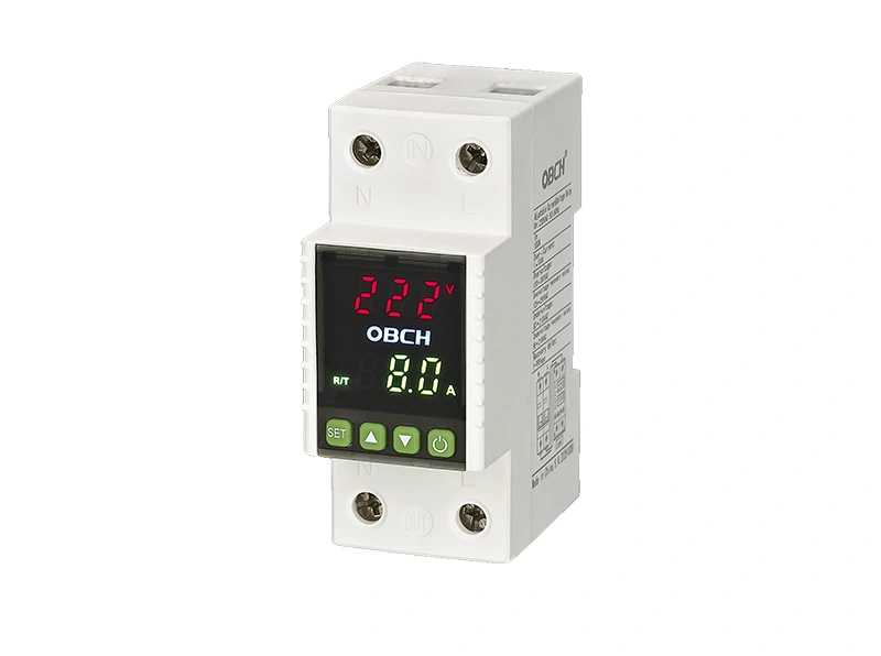 Digital voltage/current protector with lighting logo