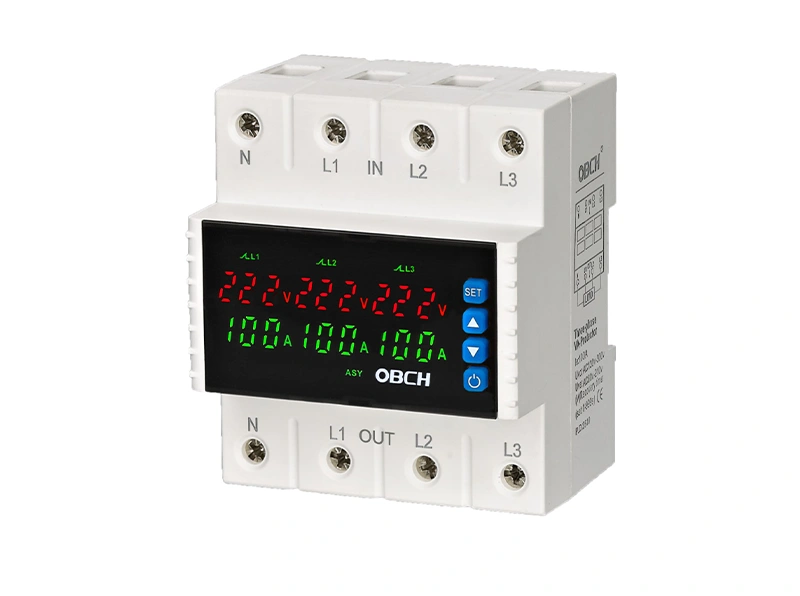 /Three Phase Digital Voltage/Current Protector with Lighting Logo