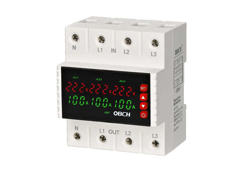 Three Phase Digital Voltage/Current Protector with Lighting Logo