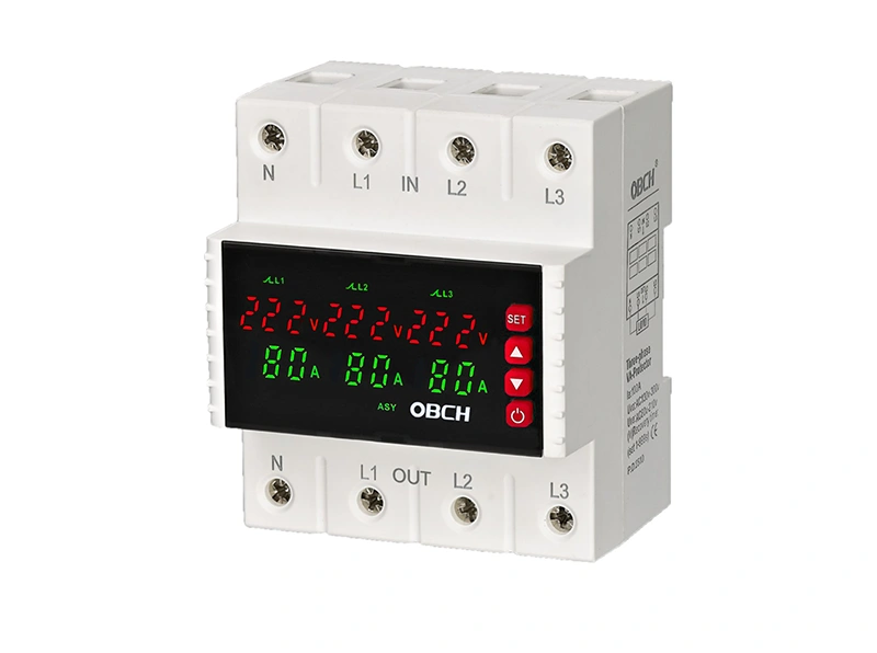 Three Phase Digital Voltage/Current Protector with Lighting Logo