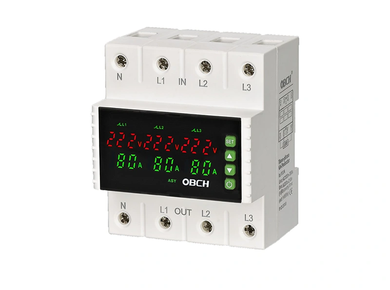 Three Phase Digital Voltage/Current Protector with Lighting Logo