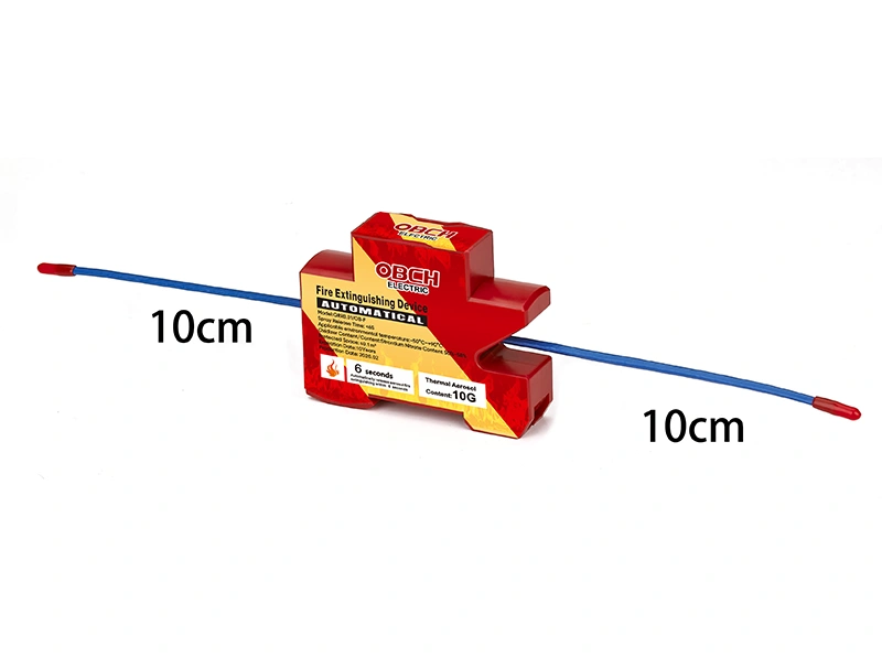 Hot Aerosol fire extinguisher for distribution box fast response
