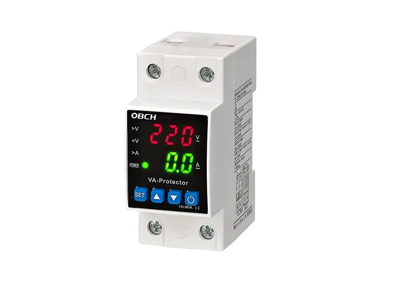 OBS7-5 two display white OBCH Best selling  Digital voltage/current protector 1P+N