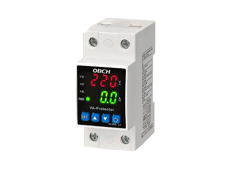 OBS7-5 two display white OBCH in the middle Best selling  Digital voltage/current protector 1P+N
