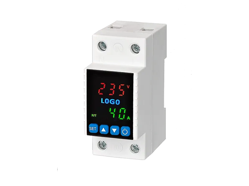 OBS7-6-VA/1P+N Digital voltage/current protector with lighting logo