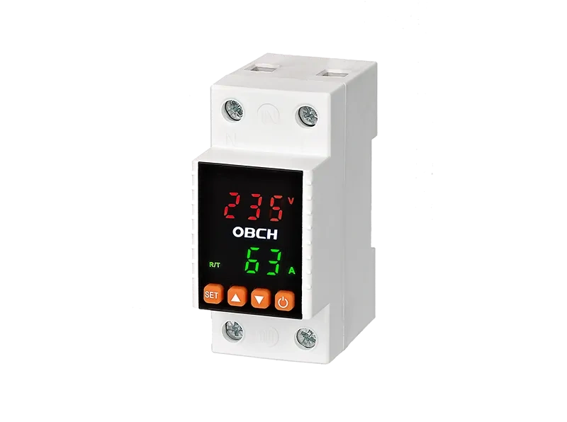 OBS7-6-VA/1P+N Digital voltage/current protector with lighting logo