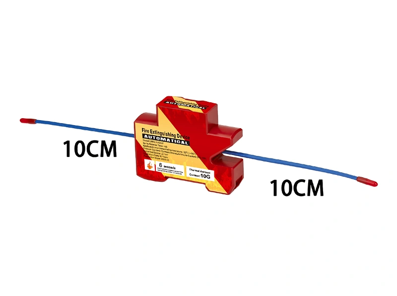 Hot Aerosol fire extinguisher for distribution box fast response