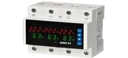 Three Phase Digital Voltage/Current Protector with Lighting Logo